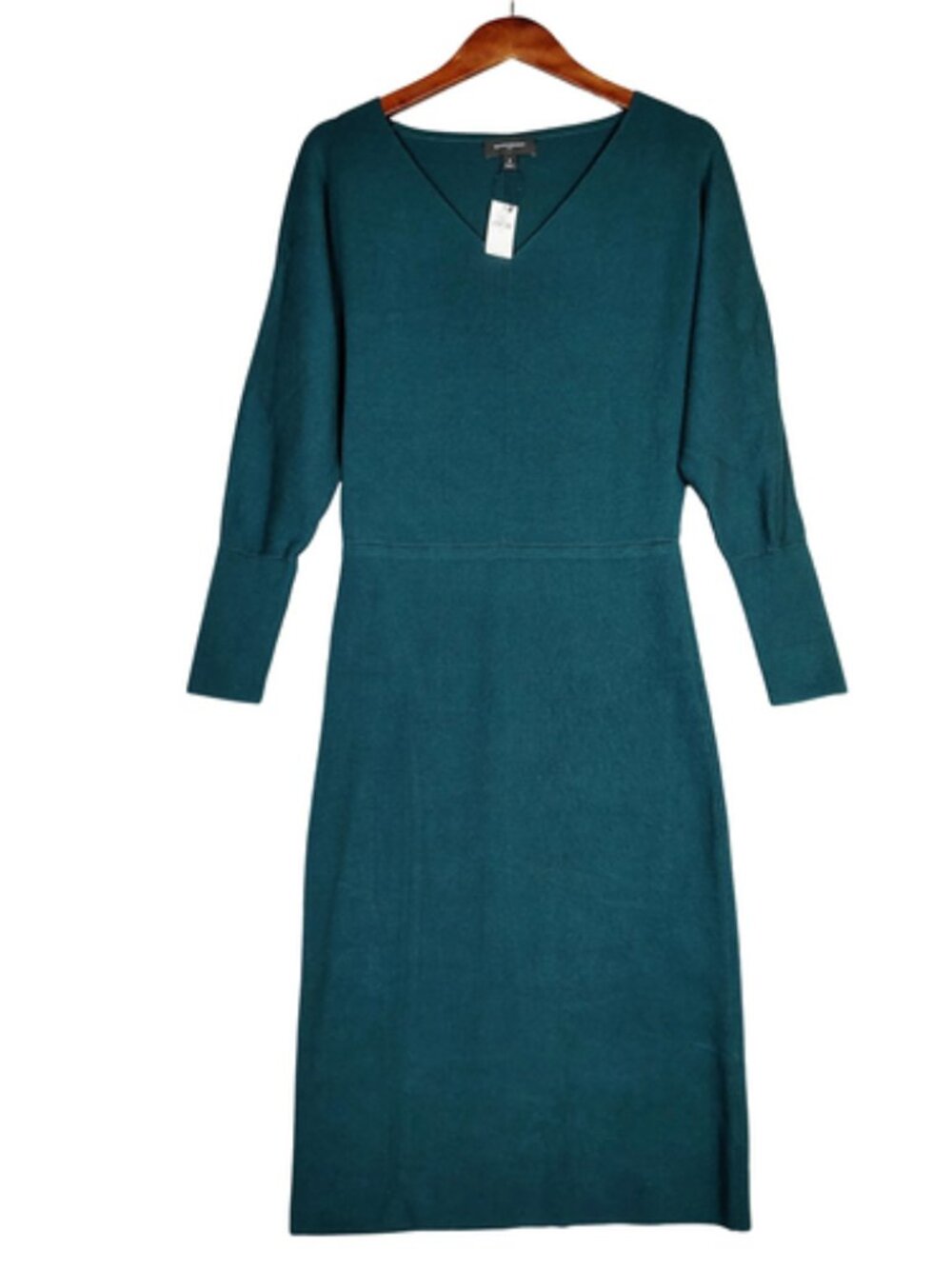 Banana Republic Sweater Dress Women S Deep Sea Teal Knit Blouson Knee Length NWT
